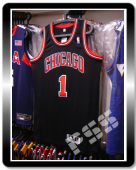 球員版R30公牛戴歷羅斯客場黑色球衣 NBA Bulls Rose Jersey XL