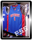 球迷版活塞比卢普斯客场蓝色球衣 NBA Pistons Billups Jersey XL