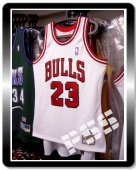 *M&N球員版公牛米高佐敦1997-98復古主場白色球衣 NBA Bulls Jordan Jersey 40