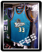 烫印版活塞格兰特希尔客场绝版球衣 NBA Pistons Grant Hill Jersey 48