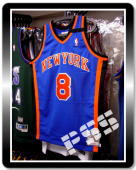 *M&N球员版尼克斯斯普雷维尔1998-99复古客场蓝色球衣 NBA Knicks Sprewell Jersey 44