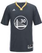 美版球迷版勇士库里客场黑色短袖球衣 NBA Warriors Stephen Curry Jersey S
