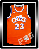 美版球迷版骑士詹姆士复古橙色球衣 NBA Cavaliers Leborn James Jersey S