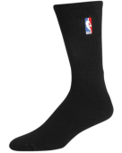 For Bare Feet NBA Official On Court Crew Socks - Black - Size L
