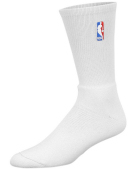 For Bare Feet NBA Official On Court Crew Socks - White - Size L