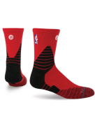 Men\'s NBA Stance Solid Quarter Socks - Red - (L)