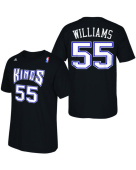 Adidas NBA Kings Jason Williams Hardwood Classics Black Player T-shirt M