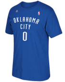 美版雷霆韋斯博克客場藍色T恤 NBA Thunder Russell Westbrook Player T-shirt M