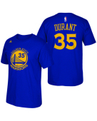 Adidas NBA Warriors Kevin Durant Blue Player T-shirt M