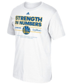 Official Adidas NBA Warriors 2015 All About Team Locker Room White T-Shirt M