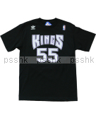 Official Adidas NBA Kings Jason Williams Hardwood Classics Black Number T-shirt L